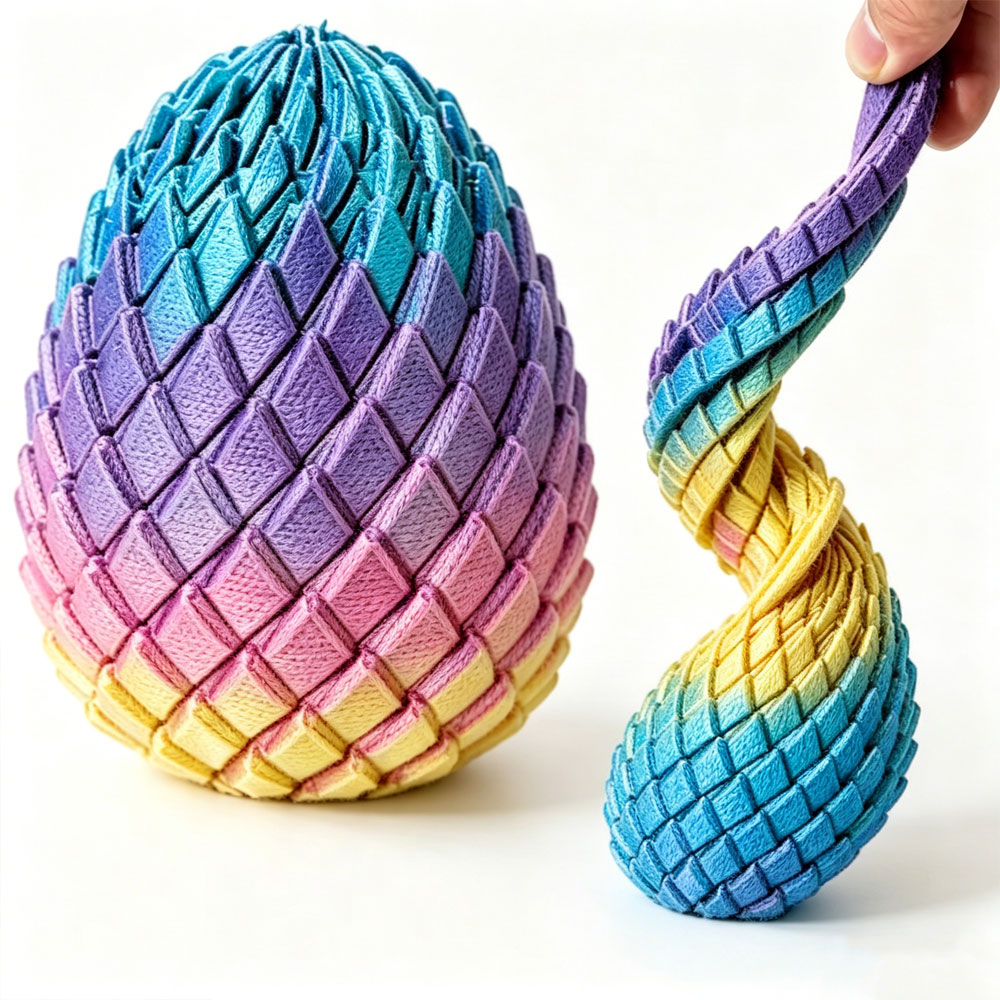 3D Printing Egg - 3D-Druck Drachenei Stressabbau-Spielzeug Verformbares Dreh-Ei Kreatives