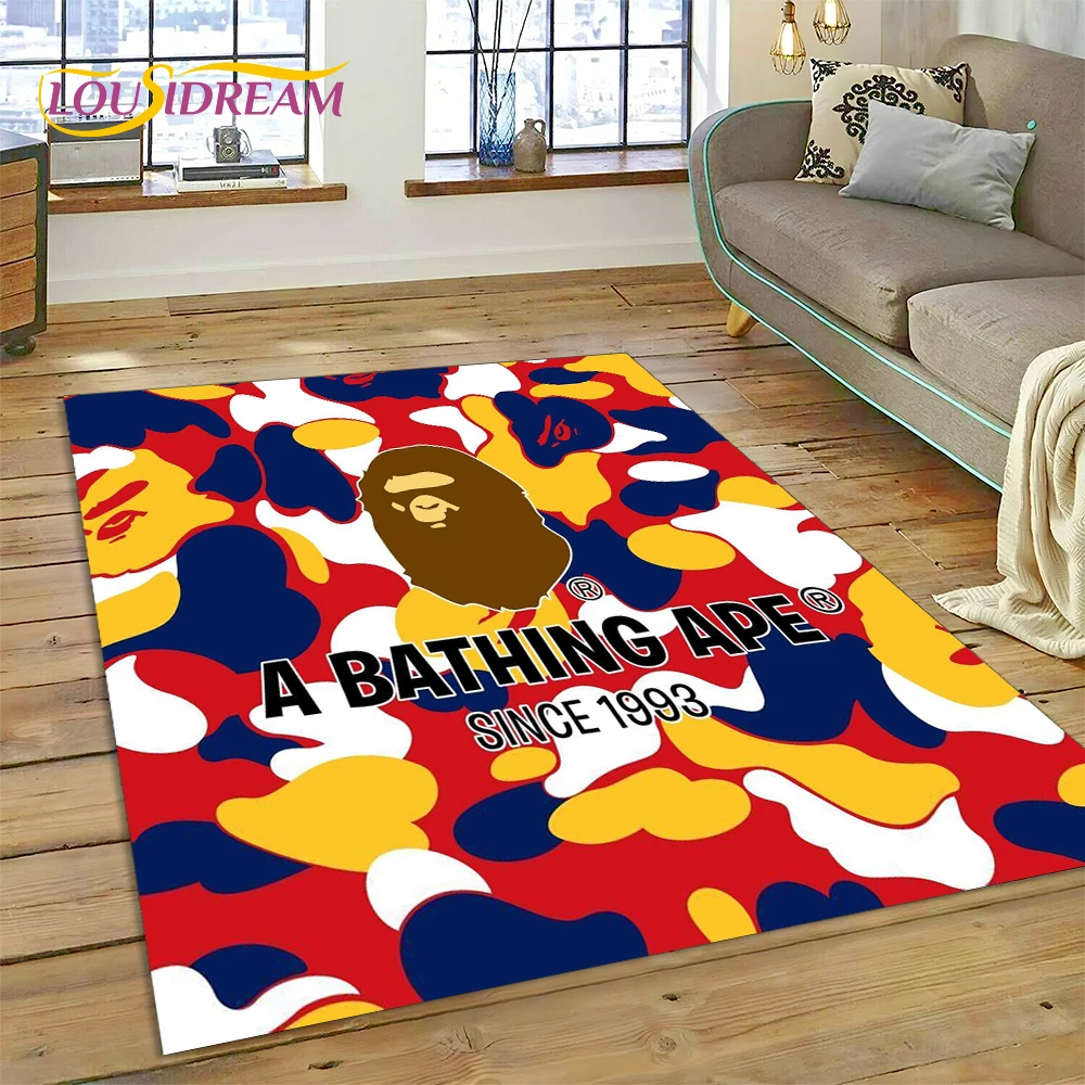 3D Printing Tablet - 3D-Druck B-BAPE Modischer Teppich für Schlafzimmer,