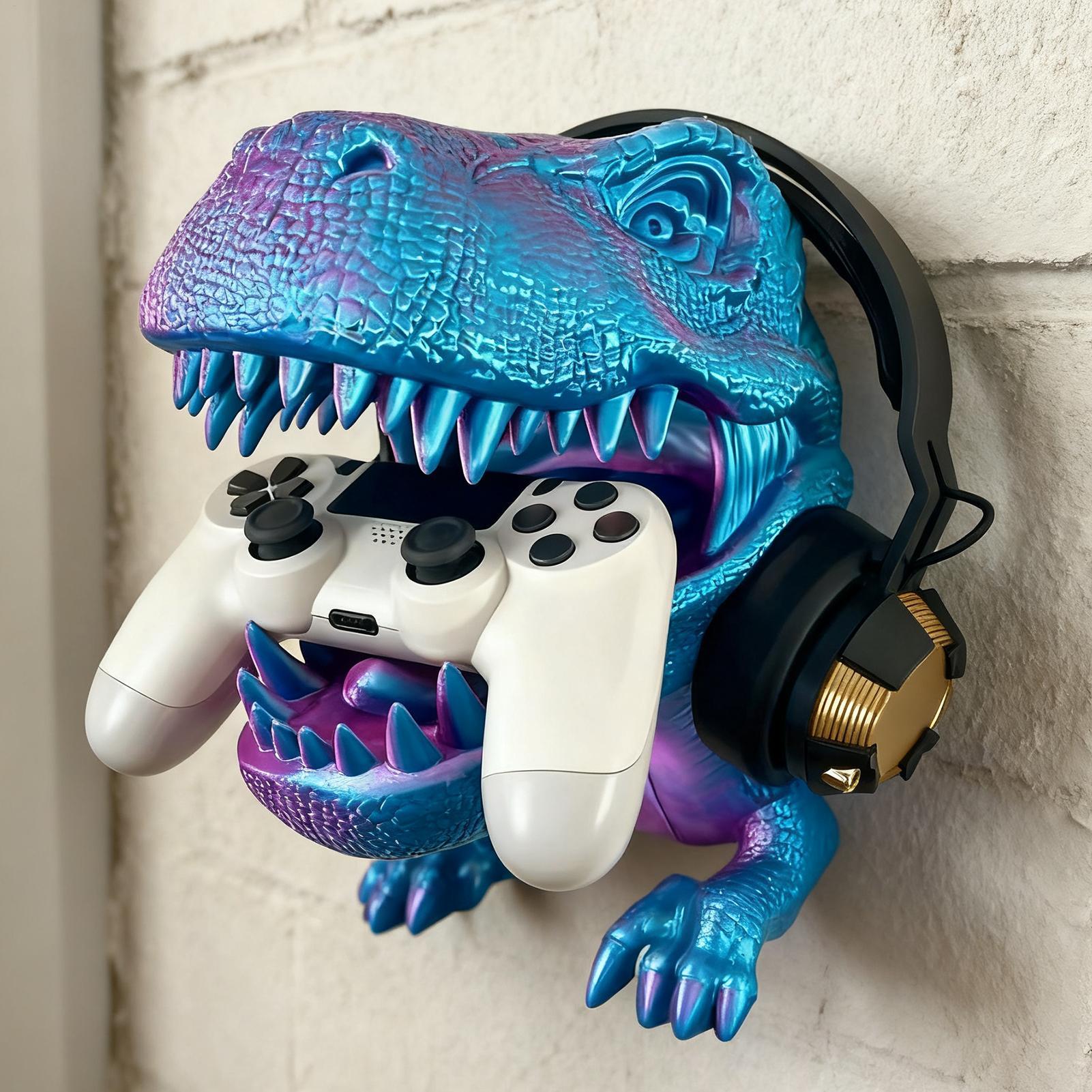 3D Printing Room - 3D-gedruckter Tyrannosaurus Rex-Ständer, Kopfhörer- und Game-Controller-Ständer,