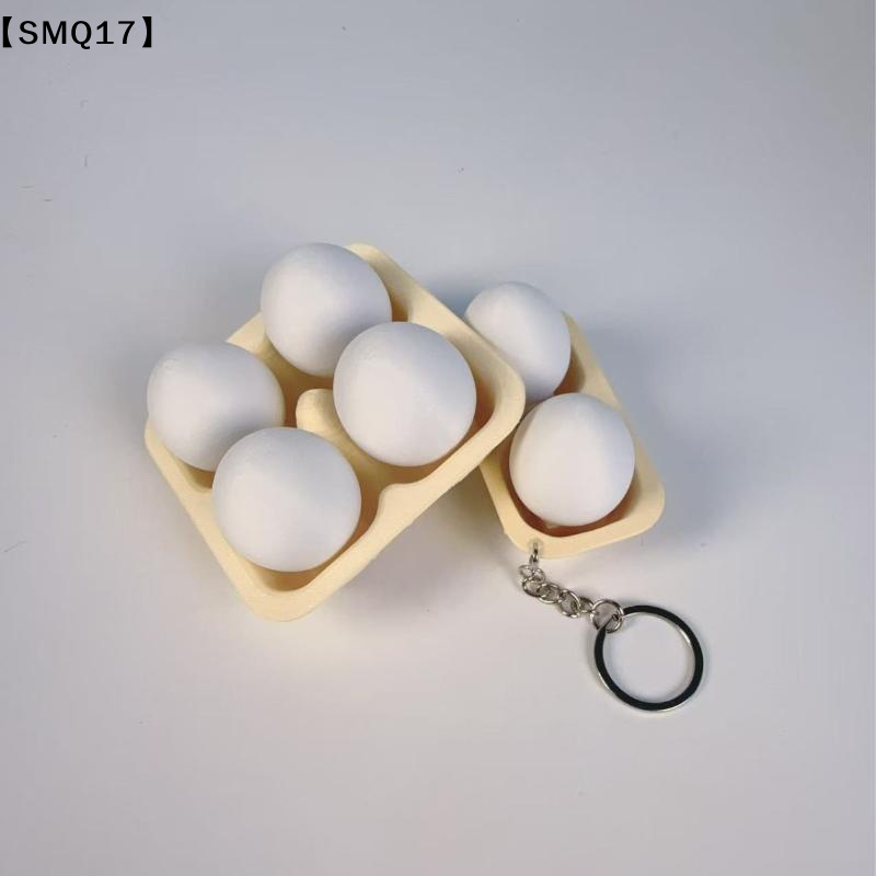 3D Printing Egg - 3D-gedruckter Button-Clicker-Schlüsselanhänger, Ei-Bananen-Tastenkappen-Drucktasten-Schlüsselanhänger, kreativer entspannender Drucktastatur-Schlüsselanhänger,