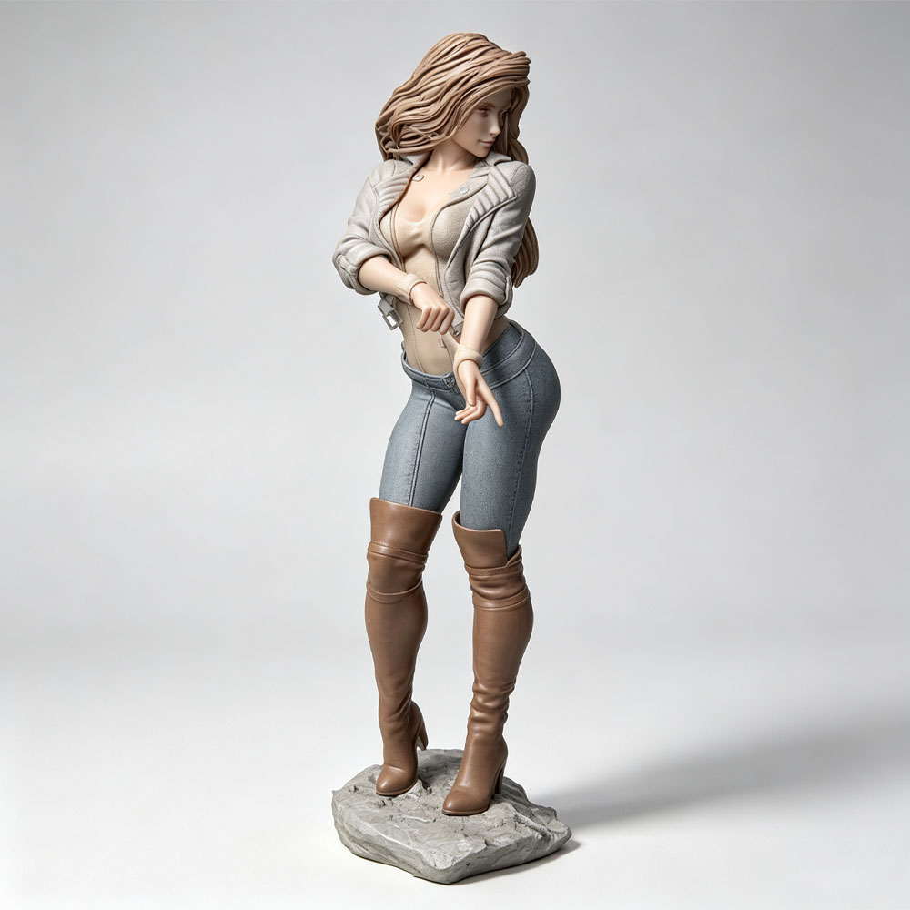 3D Printing Ultem - 1/24 Realistische, modische weibliche Figur, Miniatur-Modellbausatz
