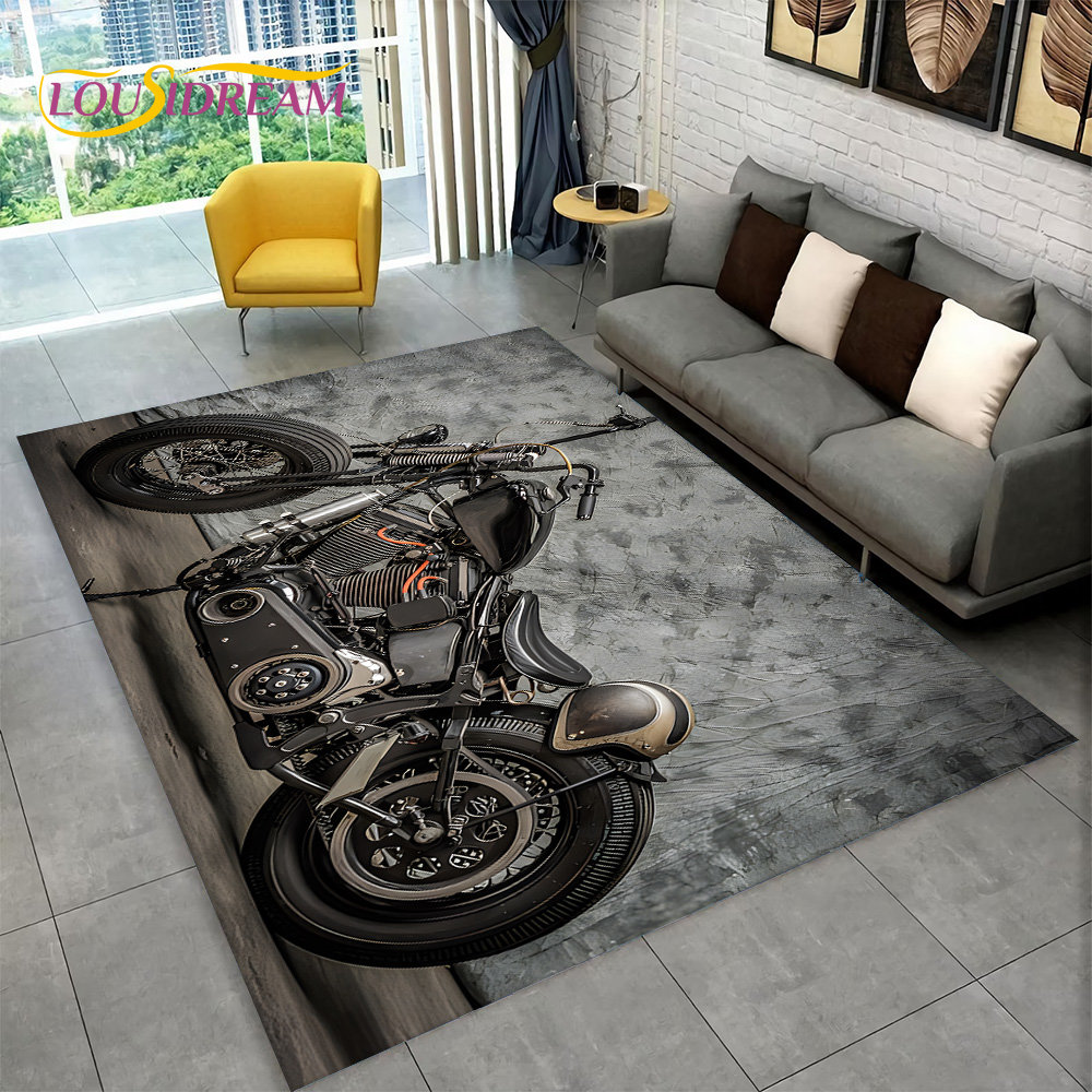 3D Printing Tablet - 3D Retro Vintage Motorrad Bereich Teppich