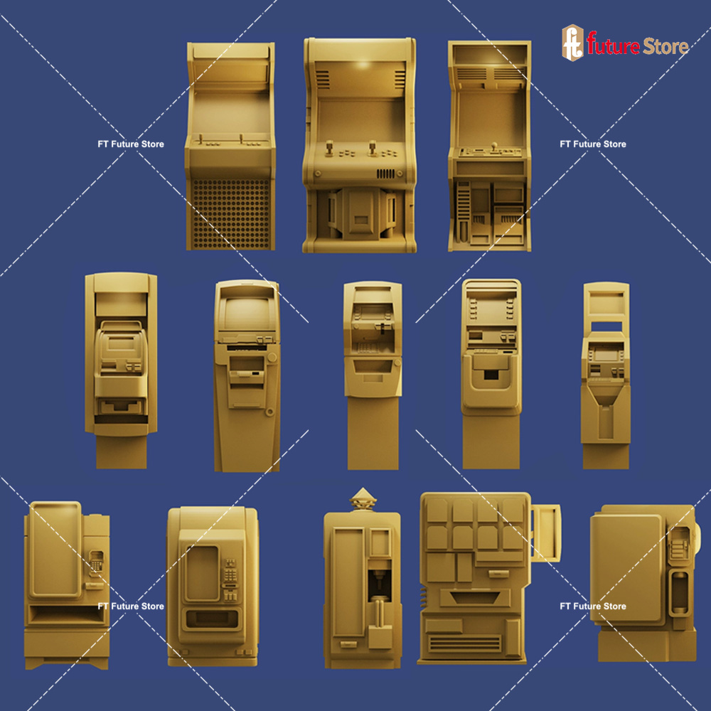3D Printing Nerd - 3D-Druck 1/64 Arcade-Spiel Selbstbedienungs-Geldautomat Verkaufsautomat Straßenszene