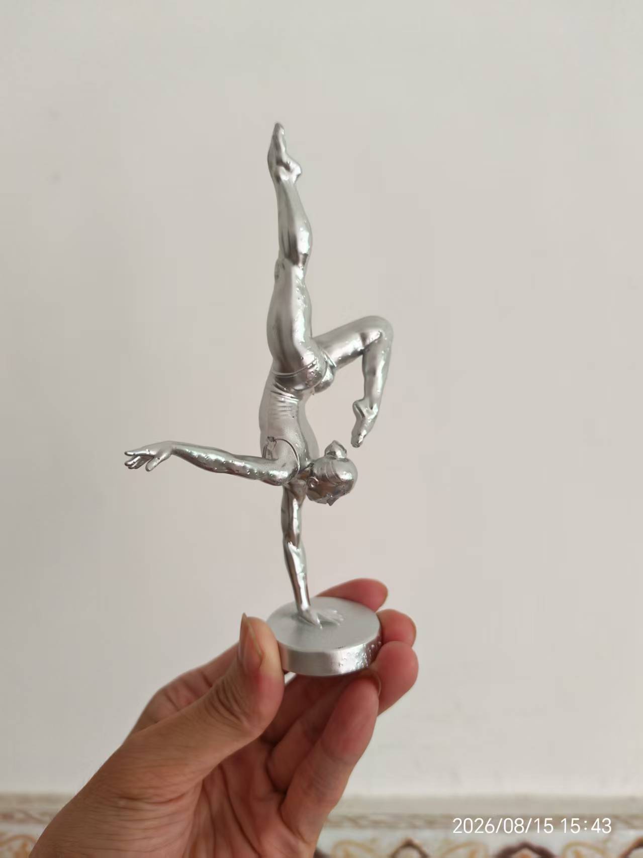 3D Printing Ultem - 3D-gedruckte einhändige Balancier-Balletttänzerin-Figur, moderne Kunstturnerin-Skulptur für