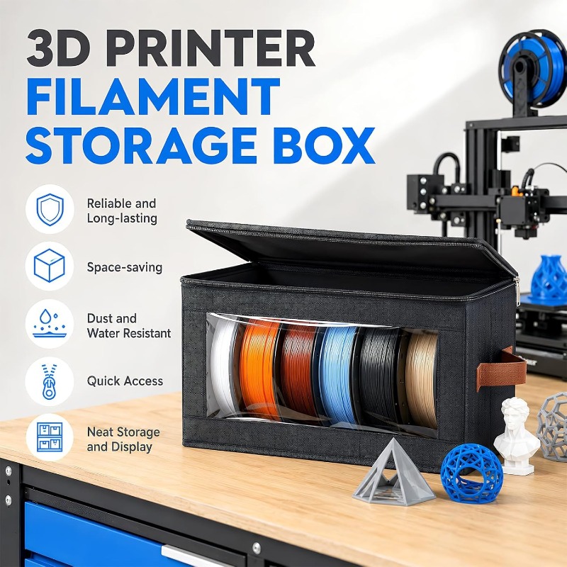 3D Printing Deck Box - 3D-Drucker Filament-Aufbewahrungsbehälter Vliesstoff Druckerfilament-Spielzeug-Aufbewahrungsbox Sichtbare Staubdichte
