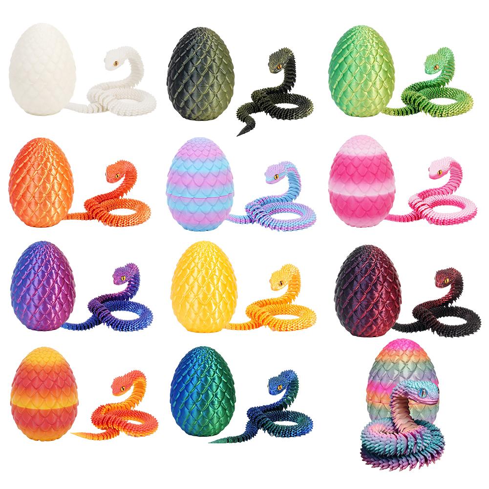 3D Printing Egg - 3D-Gedrucktes Cooles Schlangen-Drachen-Ei mit Mehrfachgelenken Neuartiges