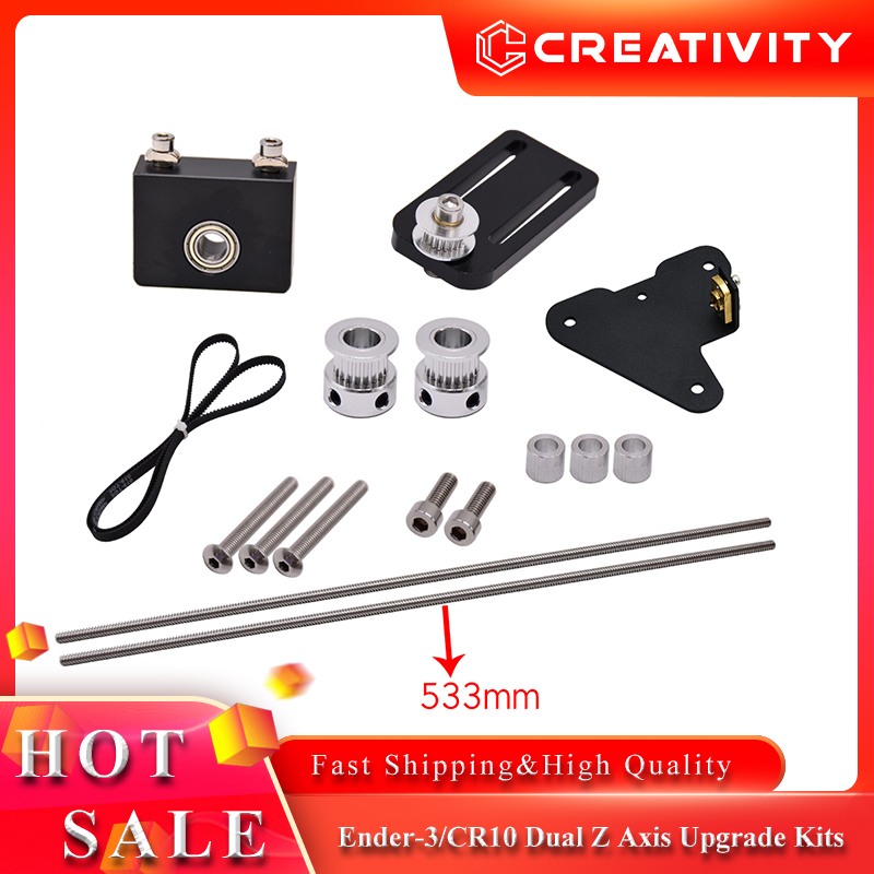 Ender 3 Upgrade Kit - 3D-Drucker-Upgrade-Kits für Ender-3/CR10: Dual-Z-Achsen-T8-Leitspindel-Kits mit Aluminiumprofil