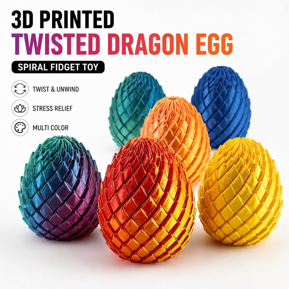7,5cm 3D-Gedrucktes Drachenei  – 3D Printing Egg Bewertung und Preis