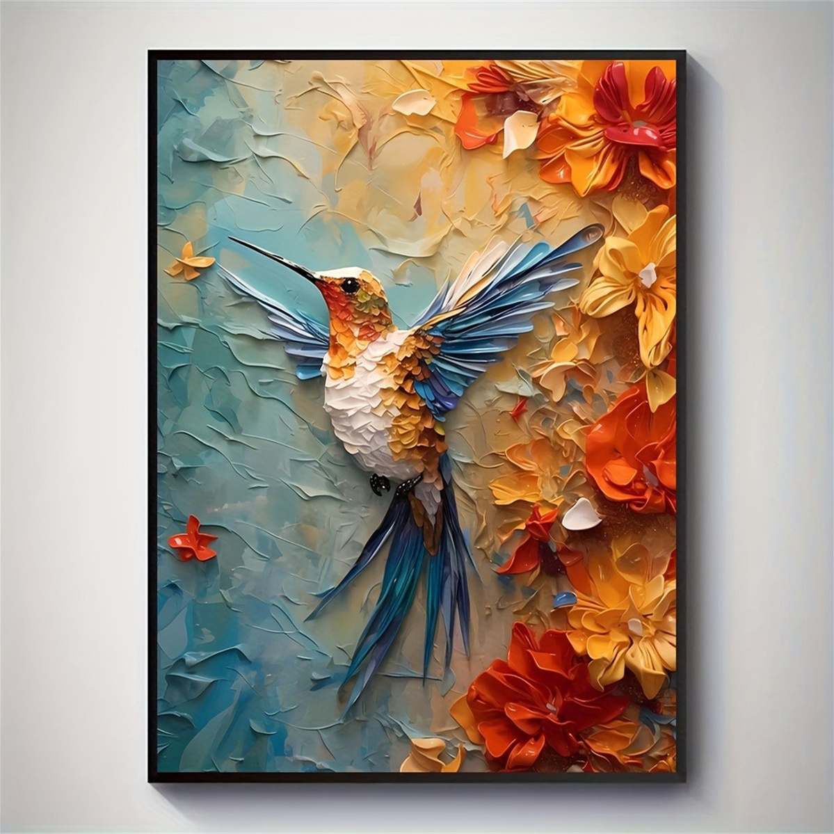 Lebhafter Kolibri- und Blumen- – 3D Printing Room Bewertung und Preis