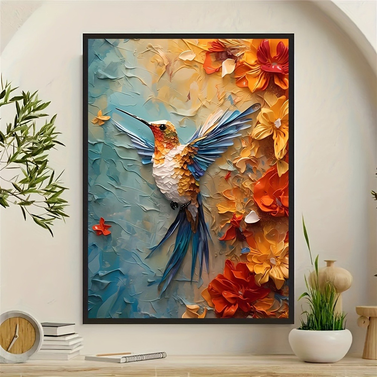 Lebhafter Kolibri- und Blumen- – 3D Printing Room Bewertung und Preis
