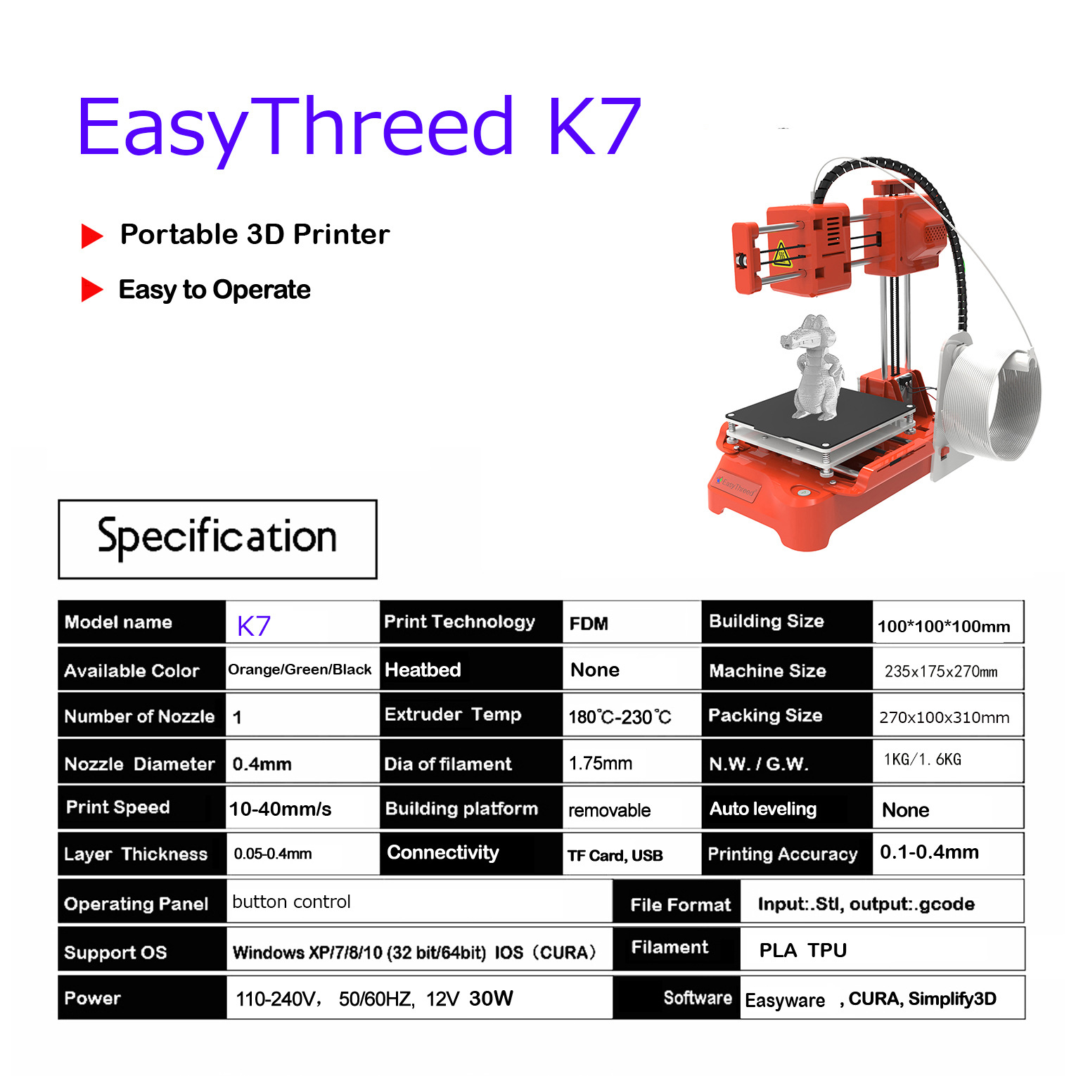 Easythreed K7 Tragbarer Mini-D – 3D Printing Nerd Bewertung und Preis
