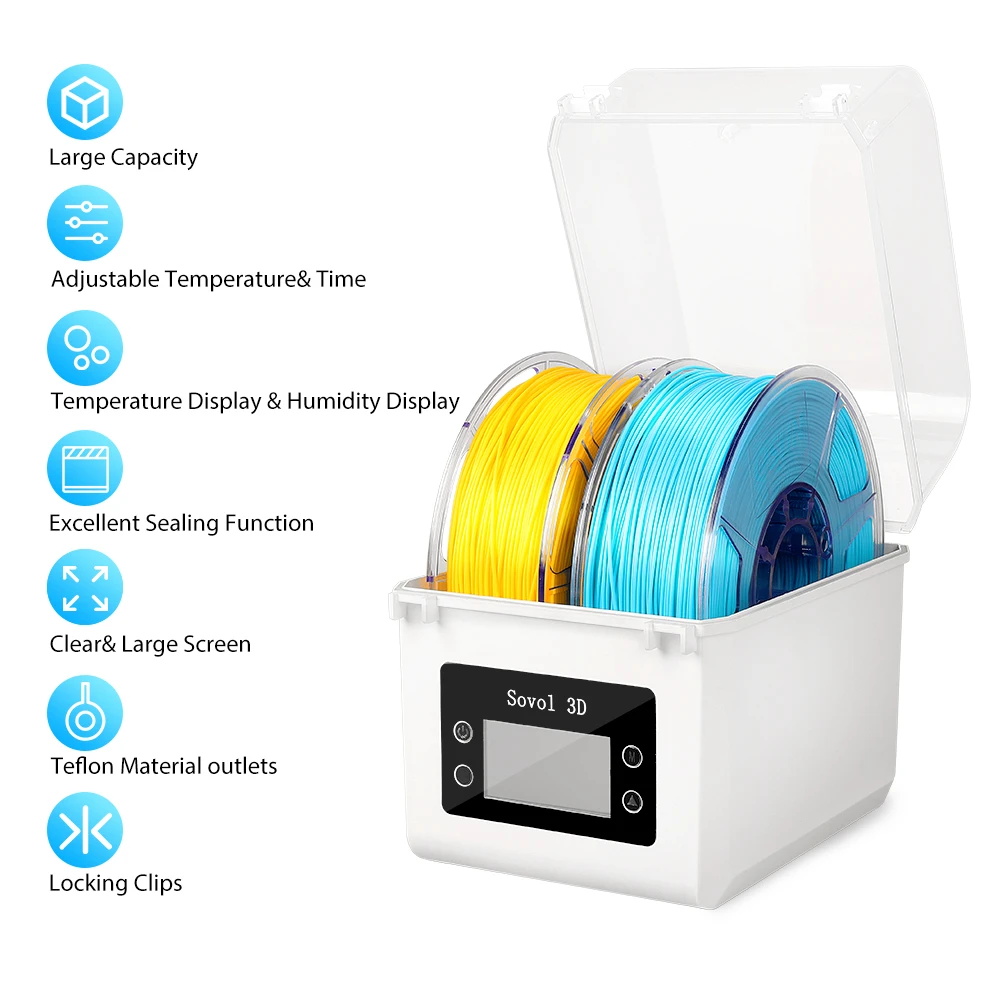 Sovol 2 Rollen Filament-Dörrge – 3D Printing Deck Box Bewertung und Preis